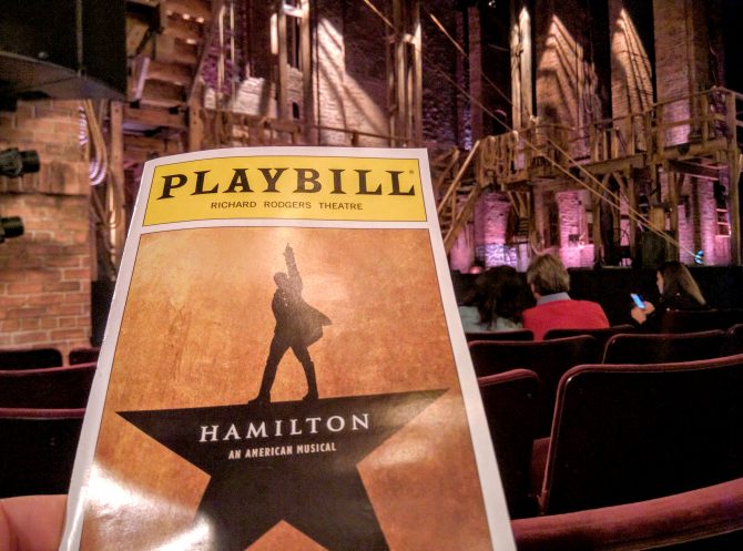 Playbill of online hamilton