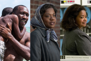 Mahershala Ali in Moonlight, Viola Davis in Fences, and Octavia Spencer in Hidden Figures.