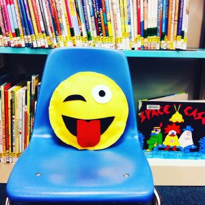Photo of a DIY emoji pillow. Source: Karen Choy.