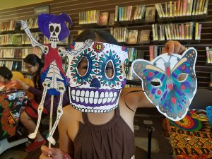 Painted Dia de los Muertos (Day of the Dead) masks.